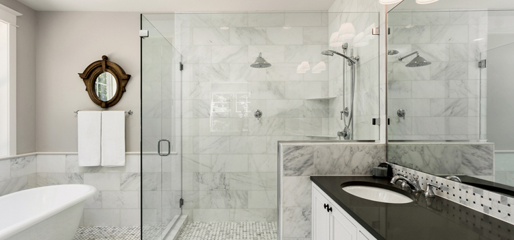 bathroom shower door installation in Petaluma