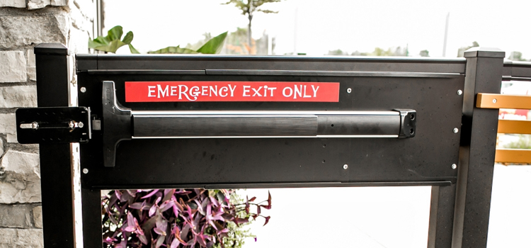 emergency push bar installation in Petaluma